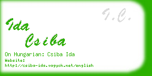 ida csiba business card